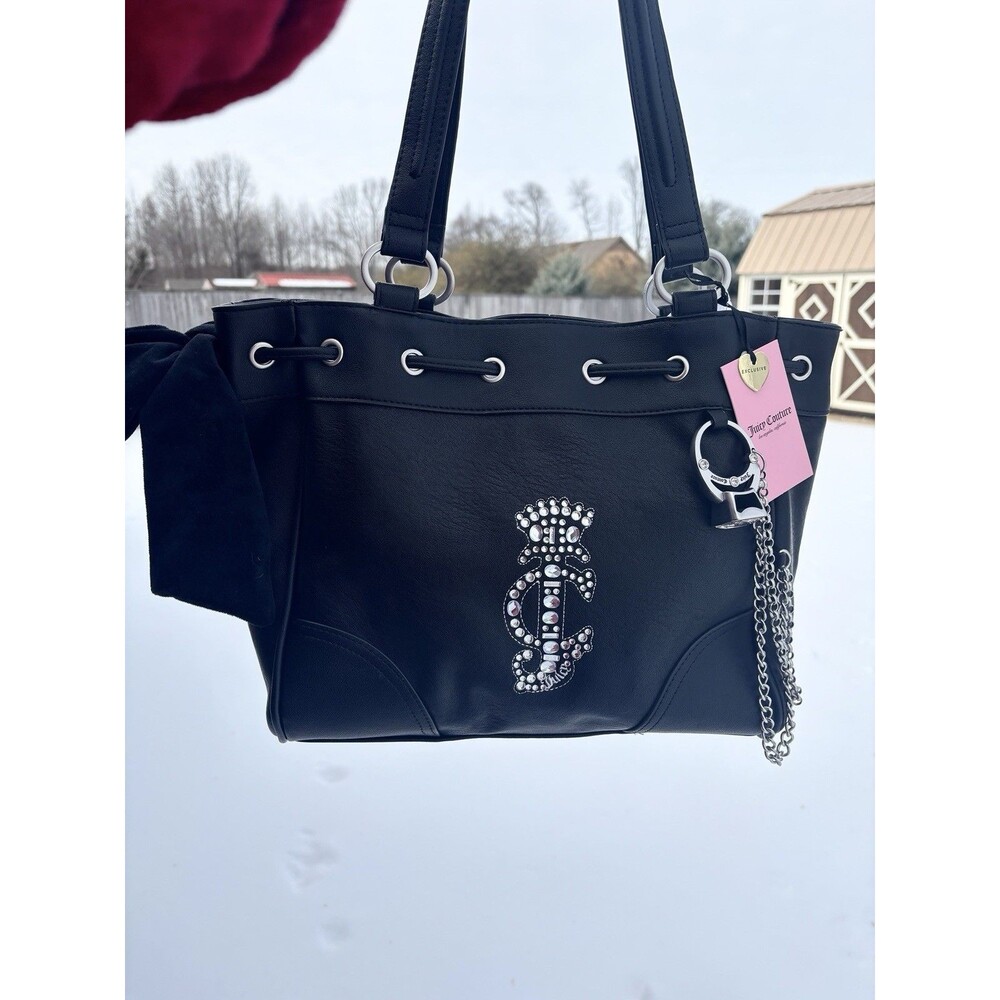 Juicy Couture Daydreamer Crown Tote Black Liquorice Chic NWT VIRAL